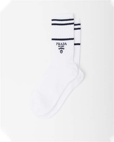 prada socks white